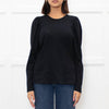 Sandro Black Puff Sleeve Top