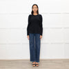 Sandro Black Puff Sleeve Top