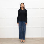Sandro Black Puff Sleeve Top