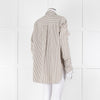 Toteme Khaki and White Striped Cotton Shirt