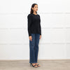 Sandro Black Puff Sleeve Top