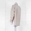 Toteme Khaki and White Striped Cotton Shirt