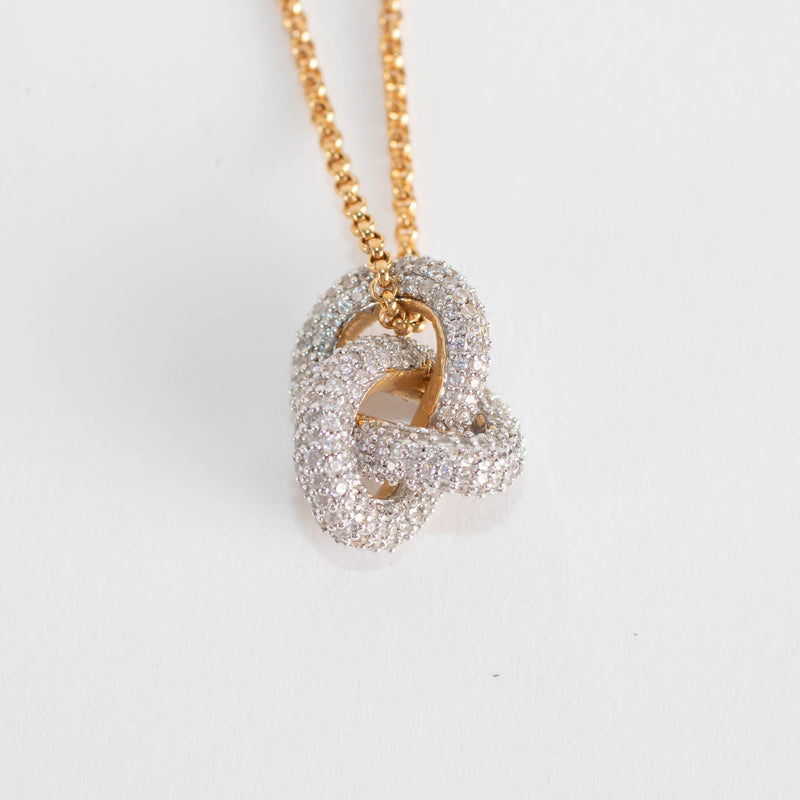 Otiumberg Gold Vermeil Necklace with Diamond Knot