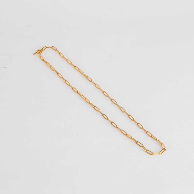 Otiumberg Gold Paperclip Chain with Toggle