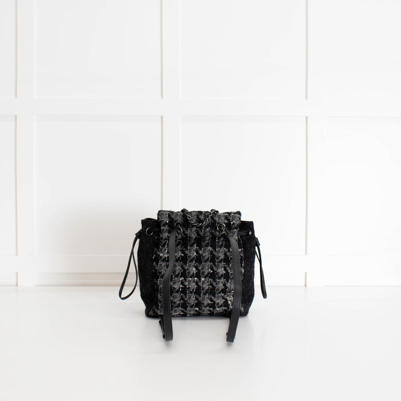 Chanel Grey Tweed Coco Backpack