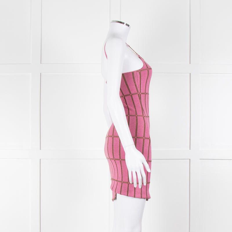 Jacquemus Pink Knit Strappy Dress