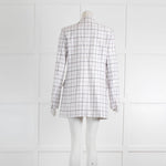 Sportmax Code White Black Check Longline Blazer