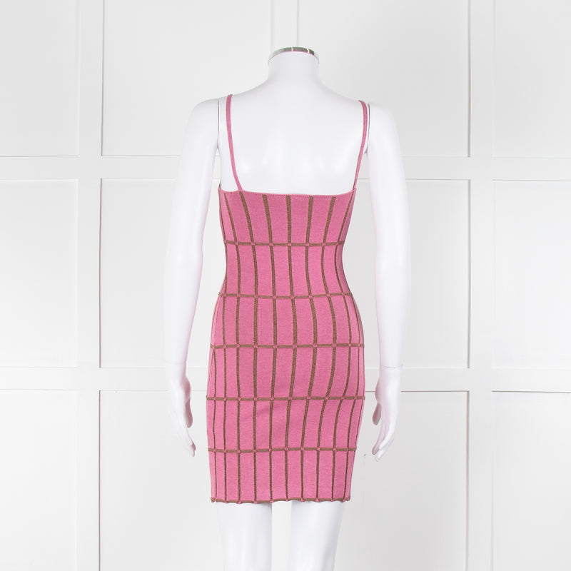 Jacquemus Pink Knit Strappy Dress