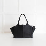 Celine Black Grainy Leather Tri Fold Bag
