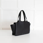 Celine Black Grainy Leather Tri Fold Bag