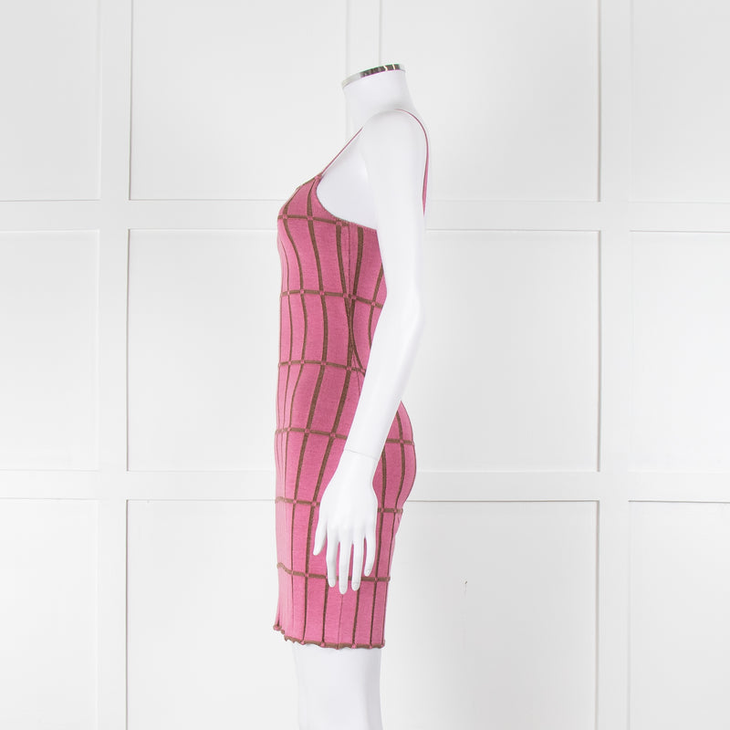 Jacquemus Pink Knit Strappy Dress