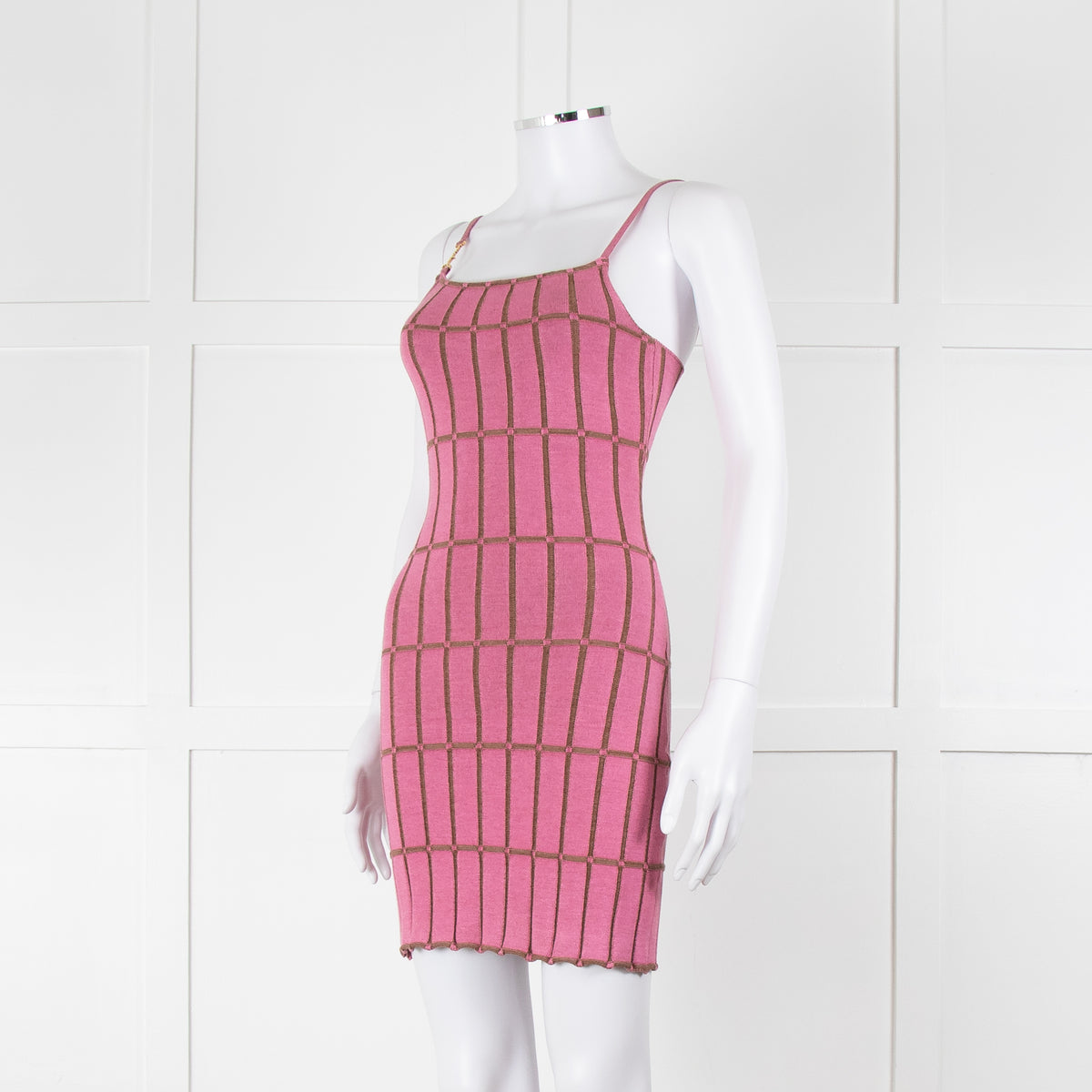 Jacquemus Pink Knit Strappy Dress