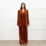 Temperley Rust Velvet 3 Piece Trouser Suit