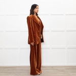 Temperley Rust Velvet 3 Piece Trouser Suit
