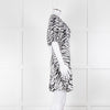 Rixo Zebra Print Puff Sleeve Mini Dress