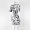 Rixo Zebra Print Puff Sleeve Mini Dress