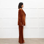 Temperley Rust Velvet 3 Piece Trouser Suit