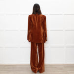 Temperley Rust Velvet 3 Piece Trouser Suit