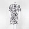 Rixo Zebra Print Puff Sleeve Mini Dress