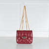 Gucci Red Deco Mini Quilted Leather Shoulder Bag