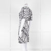 Rixo Zebra Print Puff Sleeve Mini Dress