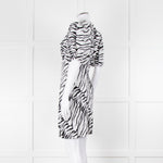 Rixo Zebra Print Puff Sleeve Mini Dress