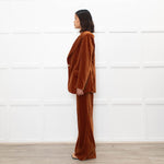 Temperley Rust Velvet 3 Piece Trouser Suit