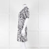 Rixo Zebra Print Puff Sleeve Mini Dress