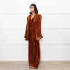 Temperley Rust Velvet 3 Piece Trouser Suit