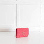 Chanel Pink Caviar Leather Wallet On Chain