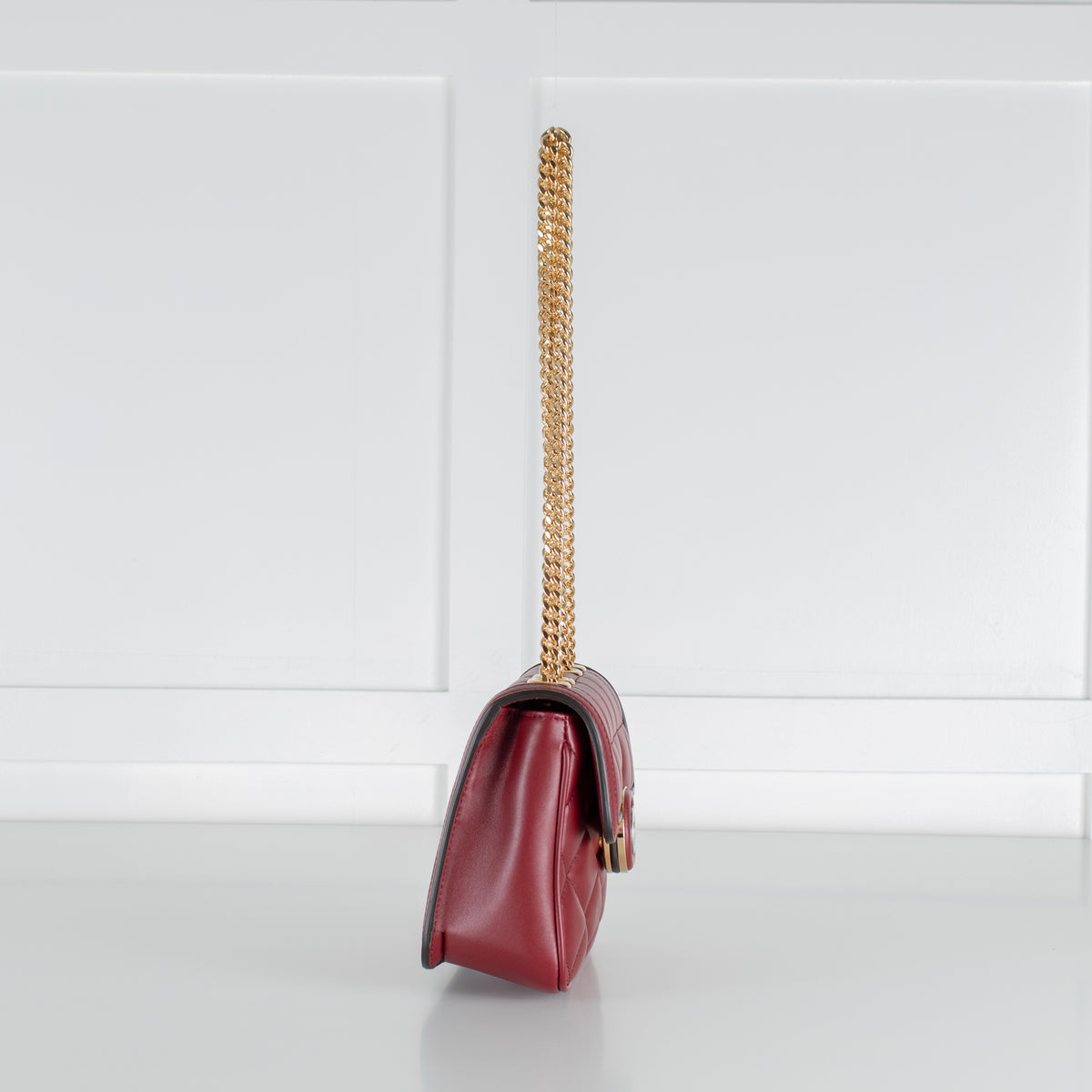 Gucci Red Deco Mini Quilted Leather Shoulder Bag