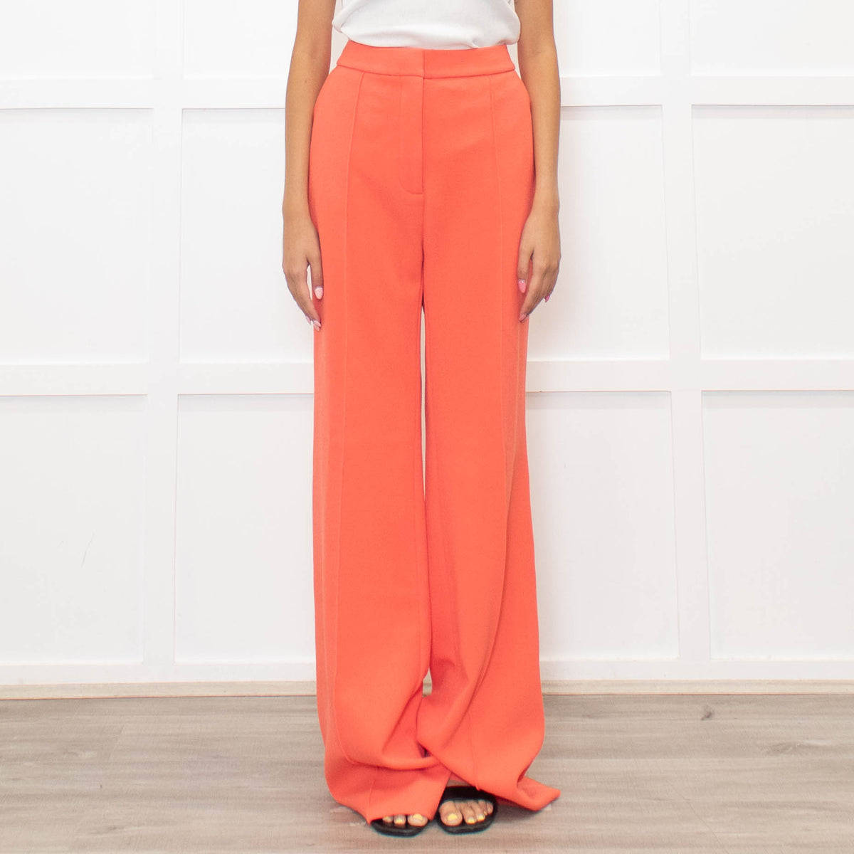 Victoria Victoria Beckham Orange Straight Leg Trousers