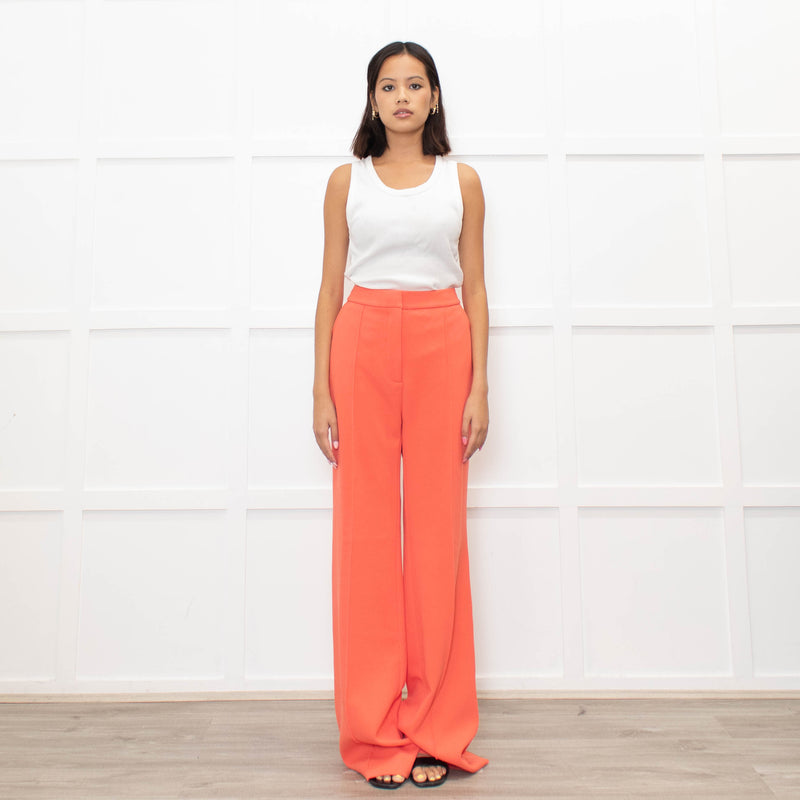 Victoria Victoria Beckham Orange Straight Leg Trousers