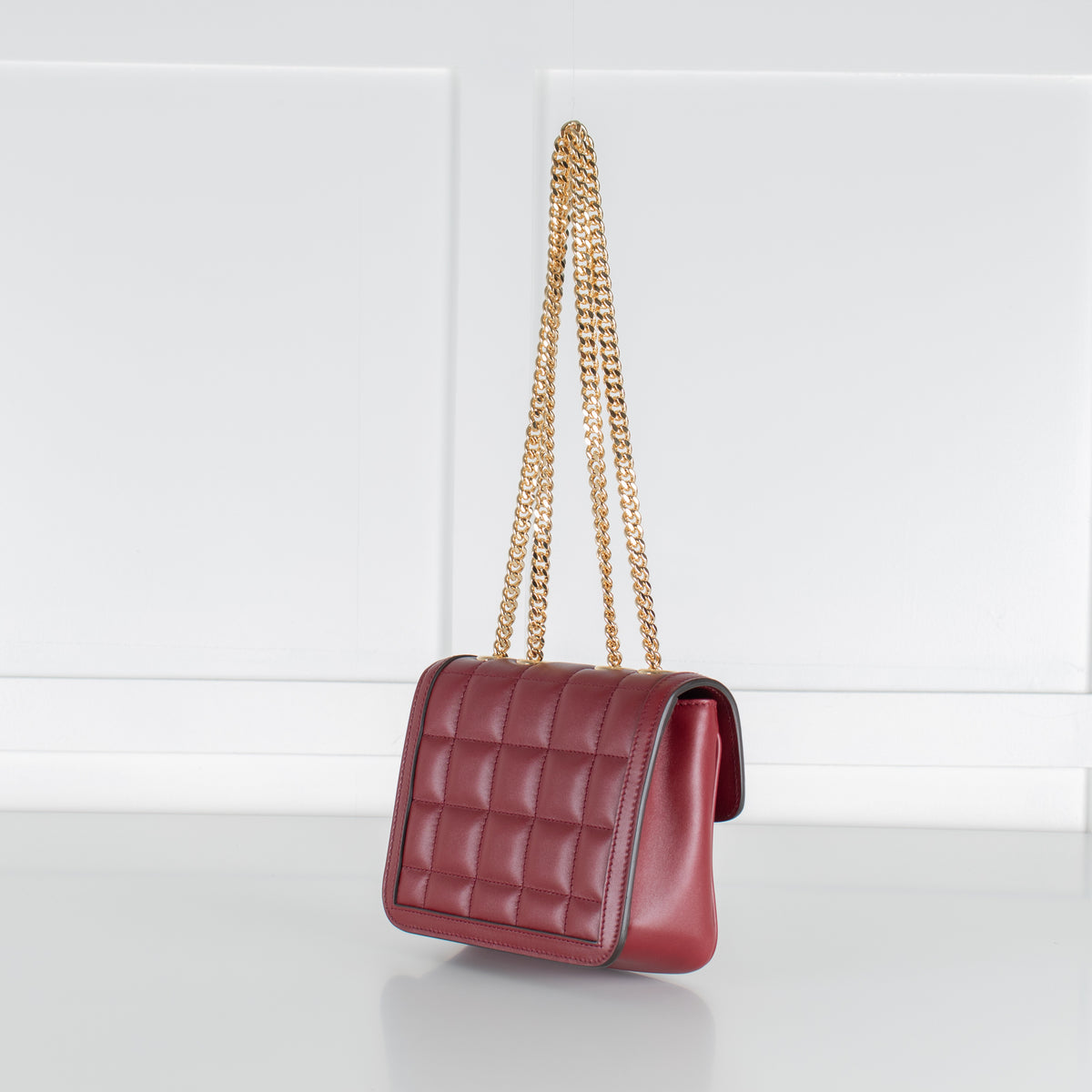 Gucci Red Deco Mini Quilted Leather Shoulder Bag