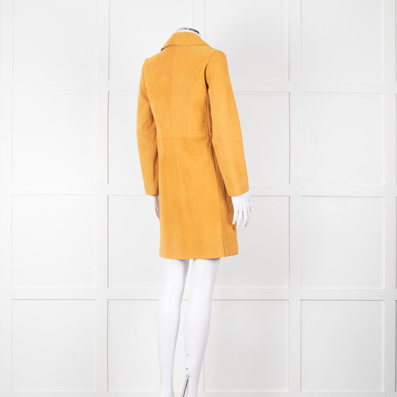 Theory Orange Suede Coat