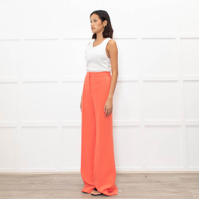 Victoria Victoria Beckham Orange Straight Leg Trousers