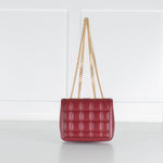 Gucci Red Deco Mini Quilted Leather Shoulder Bag
