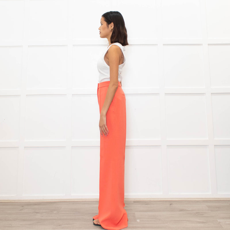 Victoria Victoria Beckham Orange Straight Leg Trousers