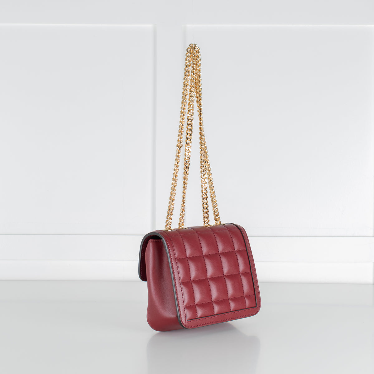 Gucci Red Deco Mini Quilted Leather Shoulder Bag