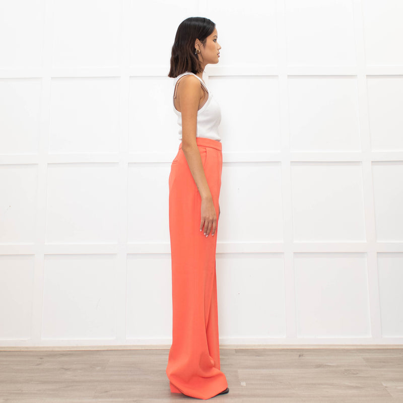 Victoria Victoria Beckham Orange Straight Leg Trousers