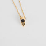 Otiumberg Gold Vermeil Chain with Tear Drop with Onyx stone