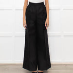 Valentino Black Wide Tuxedo Trousers