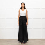Valentino Black Wide Tuxedo Trousers