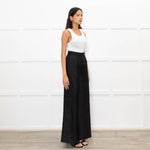Valentino Black Wide Tuxedo Trousers