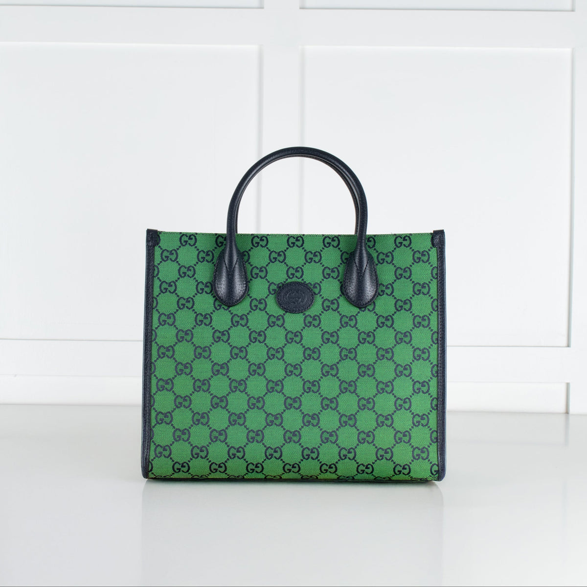 Gucci GG Green Canvas Small Tote Bag