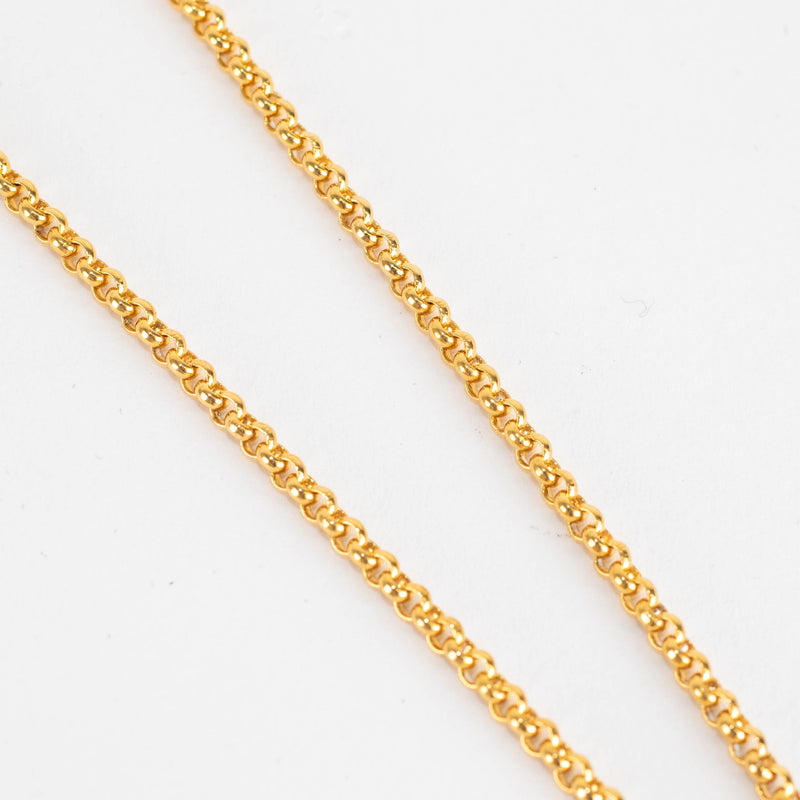 Otiumberg Gold Vermeil Chunky Chain Necklace With Diamond-Encrusted Bolt Clasp