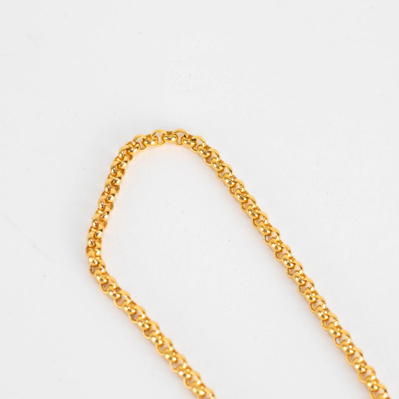 Otiumberg Gold Vermeil Chunky Chain Necklace With Diamond-Encrusted Bolt Clasp