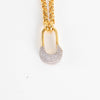 Otiumberg Gold Vermeil Chunky Chain Necklace With Diamond-Encrusted Bolt Clasp