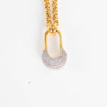 Otiumberg Gold Vermeil Chunky Chain Necklace With Diamond-Encrusted Bolt Clasp