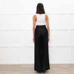 Valentino Black Wide Tuxedo Trousers